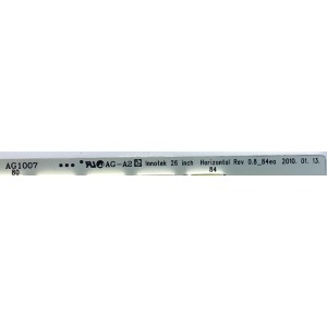 LED PARA TV TOSHIBA / NUMERO DE PARTE INNOTEK 26 INCH HORISONTAL REV 0.8_84EA / AG1007 / MODELO 26SL738G